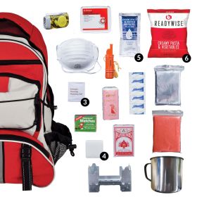 64 Piece Survival Back Pack (Red) 64 Piece Survival Back Pack (Red)